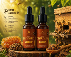 Doğal Alkolsüz Propolis Damlası Avantajlı İkili Paket Su Bazlı 2x20 ml